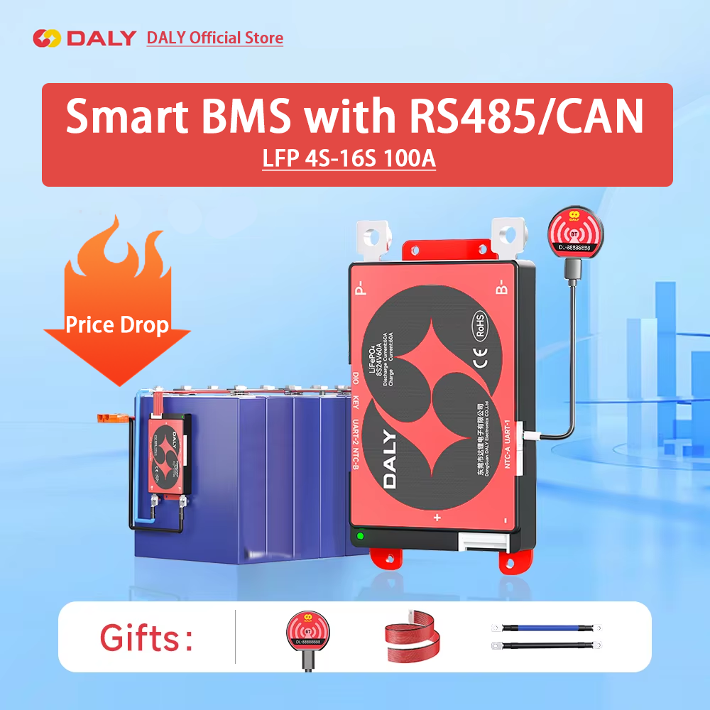 Lifepo4 12V 100Ah Bms Bluetooth - Умная плата BMS Daly для LiFePO4